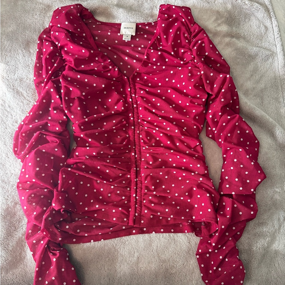 Maeve Ruched Long Sleeve